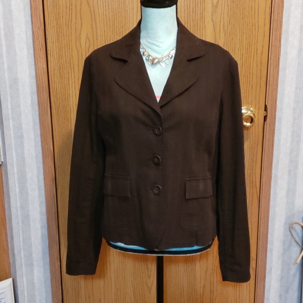 Ruff Hewn Brown Blazer Size Large